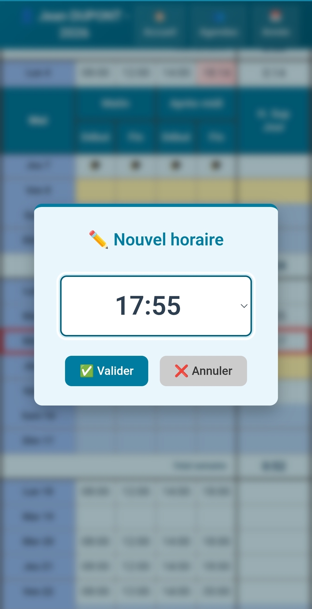 Processus de validation
